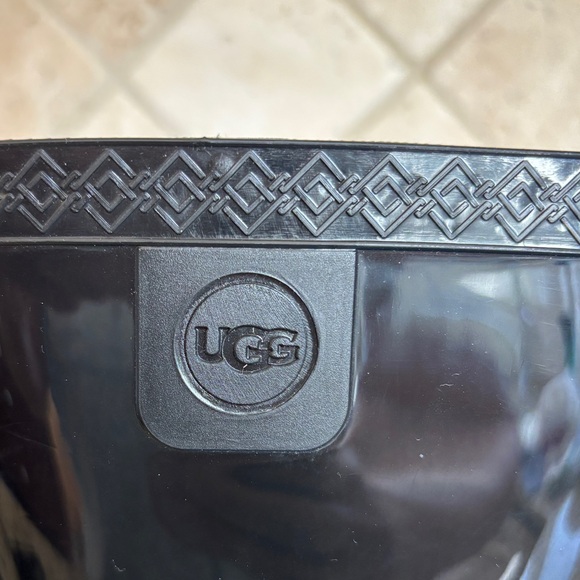 UGG Raana Waterproof Glossy Black Rain Boots 7 - Picture 9 of 13
